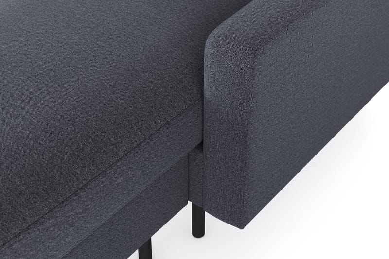 Peppe 4-istuttava Vasenkätinen U-muotoinen Sohva Divaanilla ja Leponurkkauksella Kankaasta - Tummanharmaa - Huonekalut - Sohva - U-Sohva