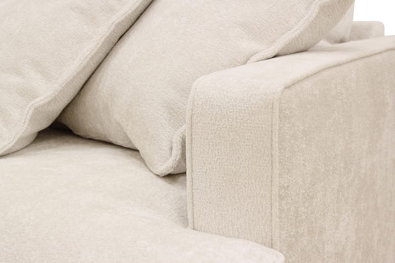 Rossita Lyx 6-istuttava Vasenkätinen U-muotoinen Extra syvä Sohva Divaanilla ja Lepotuoliosalla Chenille-kankaalla - Beige - Huonekalut - Sohva - U-Sohva
