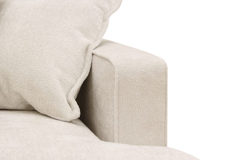 Rossita Lyx 6-istuttava Vasenkätinen U-muotoinen Extra syvä Sohva Divaanilla ja Lepotuoliosalla Chenille-kankaalla - Beige - Huonekalut - Sohva - U-Sohva