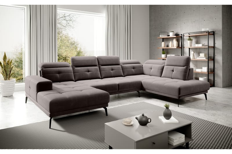 Sohva divaanilla ja avopäädyllä Hago - Beige - Huonekalut - Sohva - U-Sohva