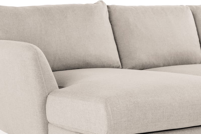 Trend 4-istuttava Oikeakätinen U-muotoinen Sohva Divaanilla ja Leponurkkauksella Kankaasta - Beige - Huonekalut - Sohva - U-Sohva