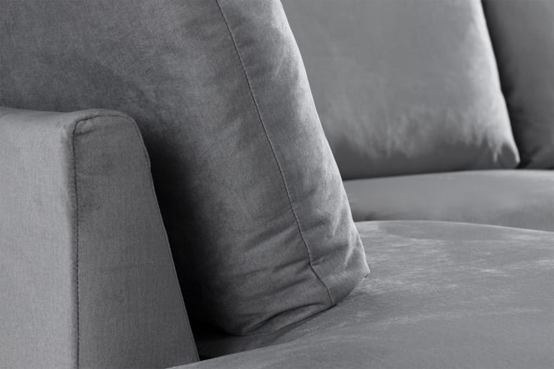 Trend 4-istuttava Vasenkätinen U-muotoinen Sohva Divaanilla ja Leponurkkauksella Sametista - Vaaleanharmaa - Huonekalut - Sohva - U-Sohva