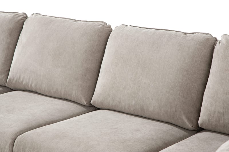 Trend Lyx 4-istuttava Oikeakätinen U-muotoinen Sohva Divaanilla ja Divaanituolilla Kankaalla - Beige - Huonekalut - Sohva - U-Sohva