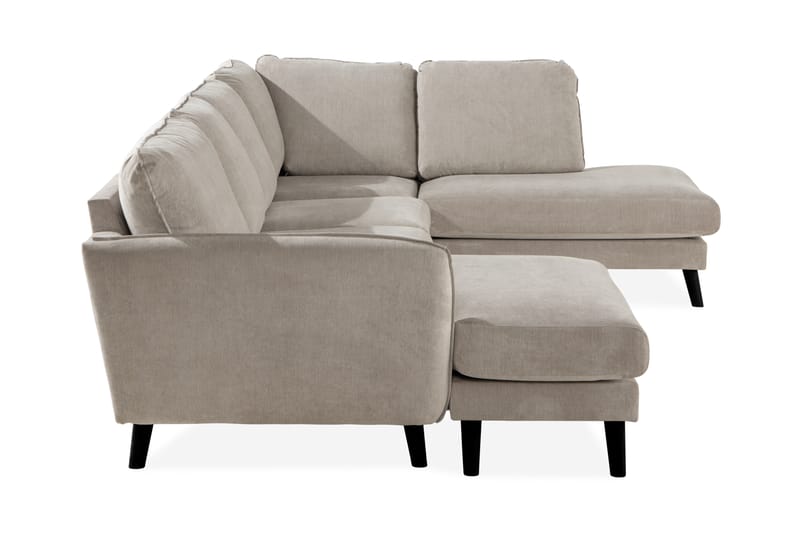 Trend Lyx 4-istuttava Oikeakätinen U-muotoinen Sohva Divaanilla ja Divaanituolilla Kankaalla - Beige - Huonekalut - Sohva - Divaanisohva