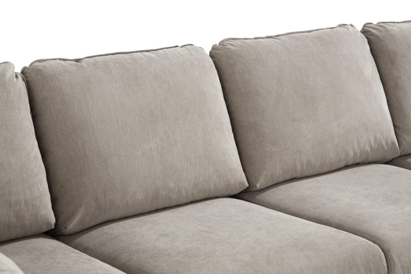 Trend Lyx 4-istuttava Oikeakätinen U-muotoinen Sohva Divaanilla ja Divaanituolilla Kankaalla - Beige - Huonekalut - Sohva - Divaanisohva