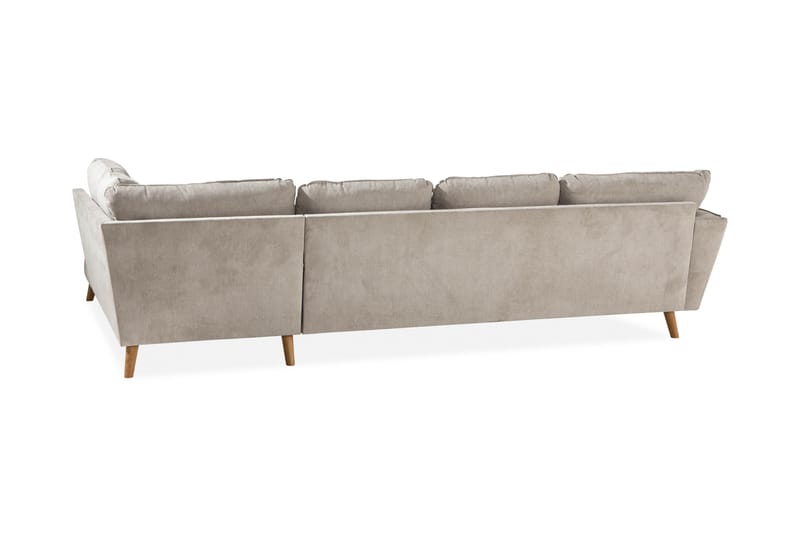 Trend Lyx 4-istuttava Oikeakätinen U-muotoinen Sohva Divaanilla ja Divaanituolilla Kankaalla - Beige - Huonekalut - Sohva - Divaanisohva