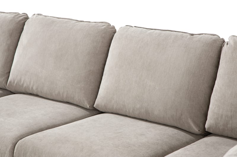 Trend Lyx 4-istuttava Oikeakätinen U-muotoinen Sohva Divaanilla ja Divaanituolilla Kankaalla - Beige - Huonekalut - Sohva - Divaanisohva