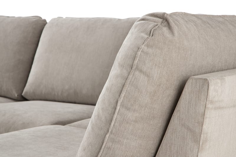 Trend Lyx 4-istuttava Oikeakätinen U-muotoinen Sohva Divaanilla ja Divaanituolilla Kankaalla - Beige - Huonekalut - Sohva - Divaanisohva
