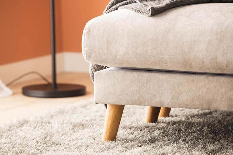 Trend Lyx 4-istuttava Oikeakätinen U-muotoinen Sohva Divaanilla ja Divaanituolilla Kankaalla - Beige - Huonekalut - Sohva - Divaanisohva