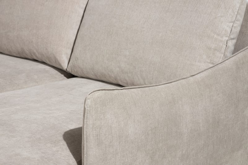 Trend Lyx 4-istuttava Oikeakätinen U-muotoinen Sohva Divaanilla ja Divaanituolilla Kankaalla - Beige - Huonekalut - Sohva - Divaanisohva