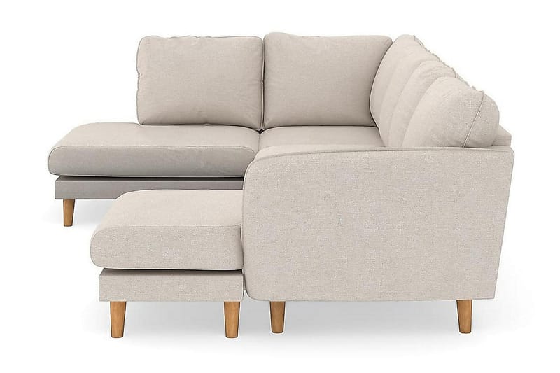 Trend Lyx 4-istuttava Oikeakätinen U-muotoinen Sohva Divaanilla ja Divaanituolilla Kankaalla - Beige - Huonekalut - Sohva - Divaanisohva