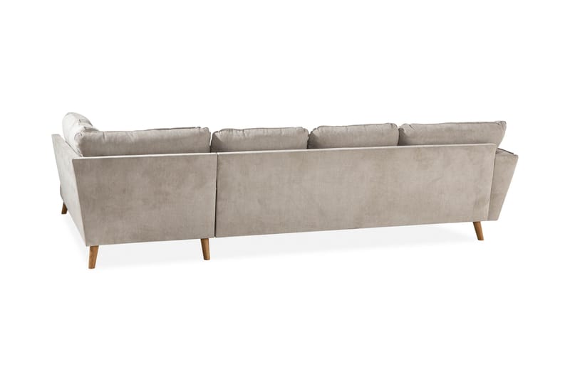 Trend Lyx 4-istuttava Oikeakätinen U-muotoinen Sohva Divaanilla ja Divaanituolilla Kankaalla - Beige - Huonekalut - Sohva - U-Sohva