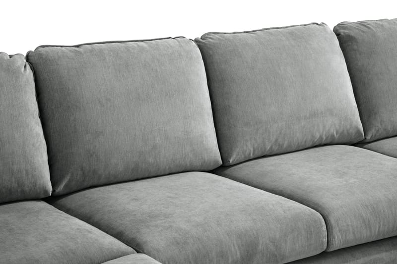 Trend Lyx 4-istuttava Oikeakätinen U-muotoinen Sohva Divaanilla ja Divaanituolilla Kankaalla - Harmaa - Huonekalut - Sohva - Divaanisohva