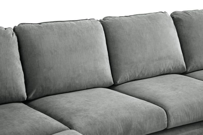 Trend Lyx 4-istuttava Oikeakätinen U-muotoinen Sohva Divaanilla ja Divaanituolilla Kankaalla - Harmaa - Huonekalut - Sohva - Divaanisohva