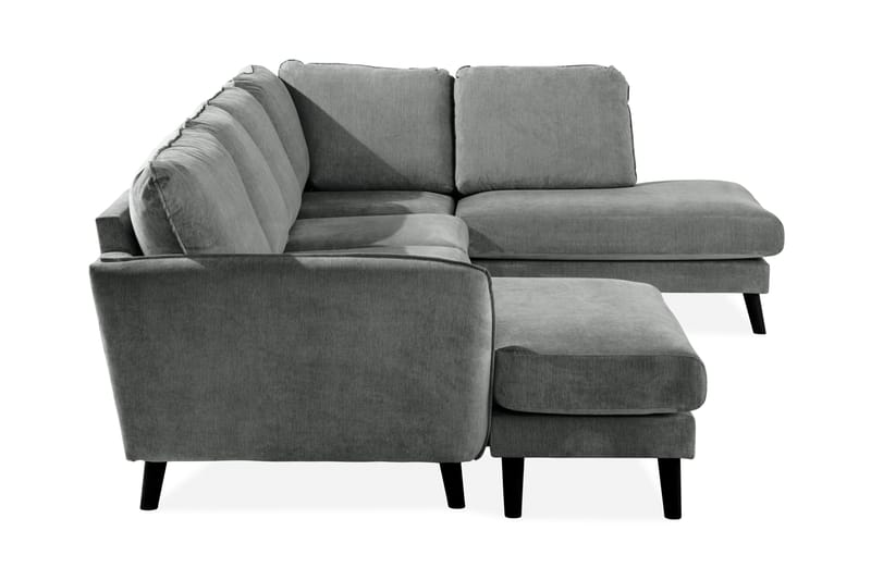 Trend Lyx 4-istuttava Oikeakätinen U-muotoinen Sohva Divaanilla ja Divaanituolilla Kankaalla - Harmaa - Huonekalut - Sohva - U-Sohva