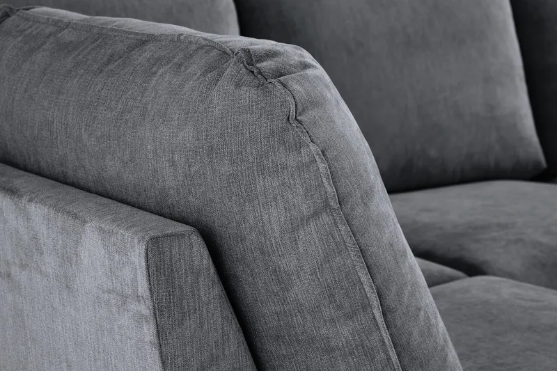 Trend Lyx 4-istuttava Oikeakätinen U-muotoinen Sohva Divaanilla ja Divaanituolilla Kankaalla - Tummanharmaa - Huonekalut - Sohva - U-Sohva