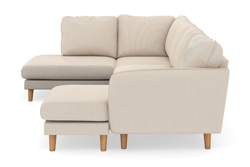 Trend Lyx 4-istuttava Oikeakätinen U-muotoinen Sohva Divaanilla ja Divaanituolilla Manchester-kankaalla - Beige - Huonekalut - Sohva - Divaanisohva