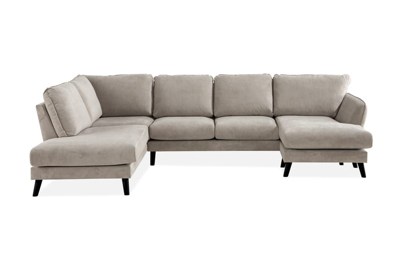 Trend Lyx 4-istuttava Vasenkätinen U-muotoinen Sohva Divaanilla ja Divaanituolilla Kankaalla - Beige - Huonekalut - Sohva - Divaanisohva