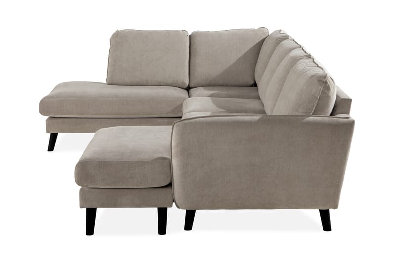 Trend Lyx 4-istuttava Vasenkätinen U-muotoinen Sohva Divaanilla ja Divaanituolilla Kankaalla - Beige - Huonekalut - Sohva - Divaanisohva