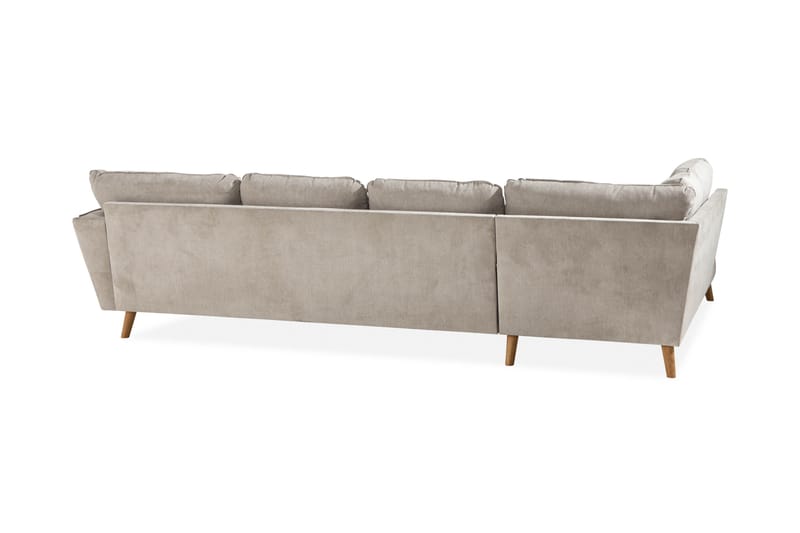 Trend Lyx 4-istuttava Vasenkätinen U-muotoinen Sohva Divaanilla ja Divaanituolilla Kankaalla - Beige - Huonekalut - Sohva - Divaanisohva