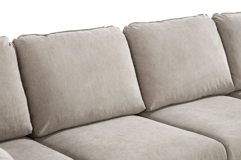 Trend Lyx 4-istuttava Vasenkätinen U-muotoinen Sohva Divaanilla ja Divaanituolilla Kankaalla - Beige - Huonekalut - Sohva - Divaanisohva