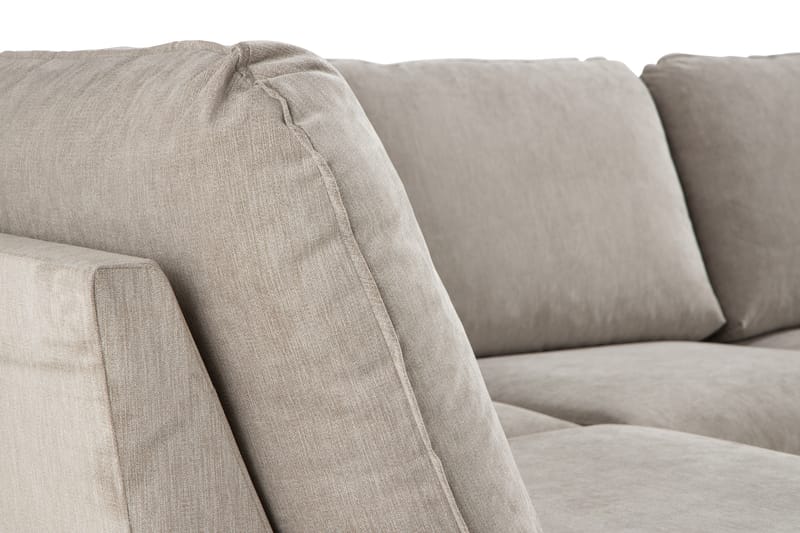 Trend Lyx 4-istuttava Vasenkätinen U-muotoinen Sohva Divaanilla ja Divaanituolilla Kankaalla - Beige - Huonekalut - Sohva - Divaanisohva