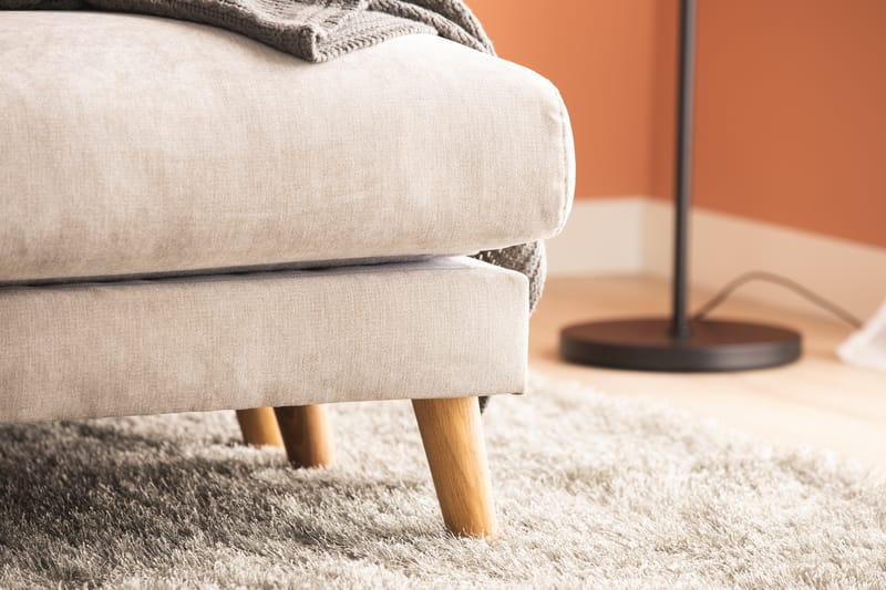 Trend Lyx 4-istuttava Vasenkätinen U-muotoinen Sohva Divaanilla ja Divaanituolilla Kankaalla - Beige - Huonekalut - Sohva - Divaanisohva