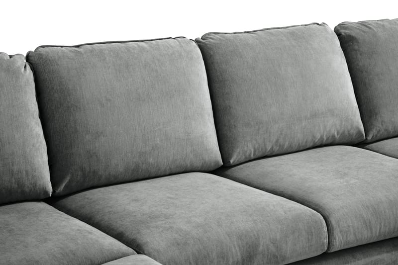 Trend Lyx 4-istuttava Vasenkätinen U-muotoinen Sohva Divaanilla ja Divaanituolilla Kankaalla - Harmaa - Huonekalut - Sohva - Divaanisohva