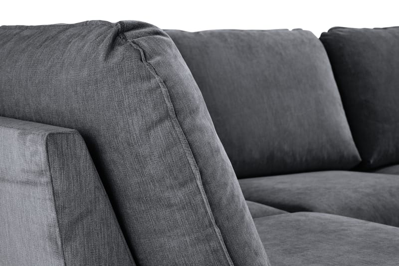 Trend Lyx 4-istuttava Vasenkätinen U-muotoinen Sohva Divaanilla ja Divaanituolilla Kankaalla - Tummanharmaa - Huonekalut - Sohva - U-Sohva