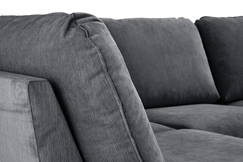 Trend Lyx 4-istuttava Vasenkätinen U-muotoinen Sohva Divaanilla ja Divaanituolilla Kankaalla - Tummanharmaa - Huonekalut - Sohva - U-Sohva