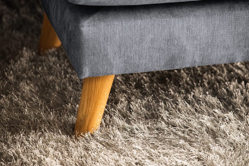 Trend Lyx 4-istuttava Vasenkätinen U-muotoinen Sohva Divaanilla ja Divaanituolilla Kankaalla - Tummanharmaa - Huonekalut - Sohva - U-Sohva