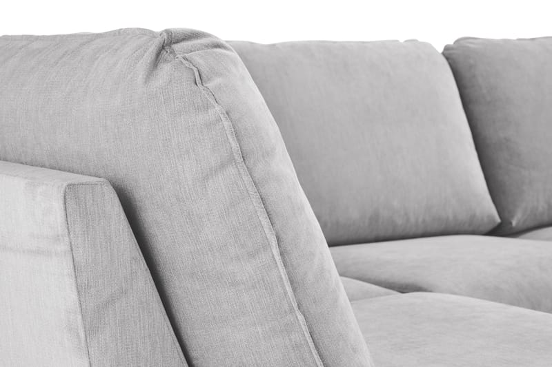 Trend Lyx 4-istuttava Vasenkätinen U-muotoinen Sohva Divaanilla ja Divaanituolilla Kankaalla - Vaaleanharmaa - Huonekalut - Sohva - Divaanisohva