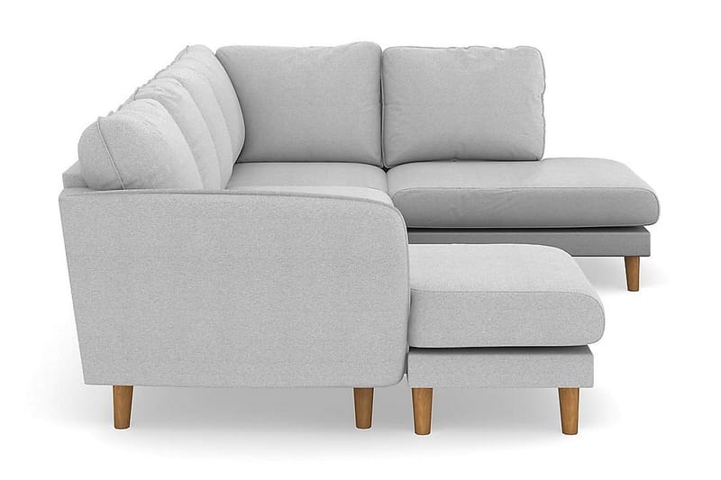 Trend Lyx 4-istuttava Vasenkätinen U-muotoinen Sohva Divaanilla ja Divaanituolilla Kankaalla - Vaaleanharmaa - Huonekalut - Sohva - Divaanisohva