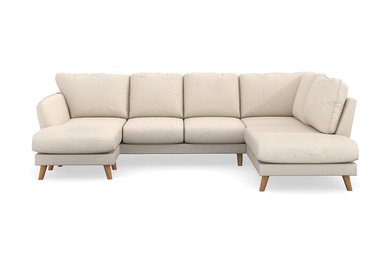 Trend Lyx 4-istuttava Vasenkätinen U-muotoinen Sohva Divaanilla ja Divaanituolilla Manchester-kankaalla - Beige - Huonekalut - Sohva - Divaanisohva