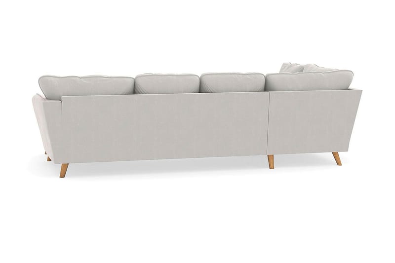 Trend Lyx 4-istuttava Vasenkätinen U-muotoinen Sohva Divaanilla ja Divaanituolilla Sametilla - Kermanvalkoinen - Huonekalut - Sohva - U-Sohva