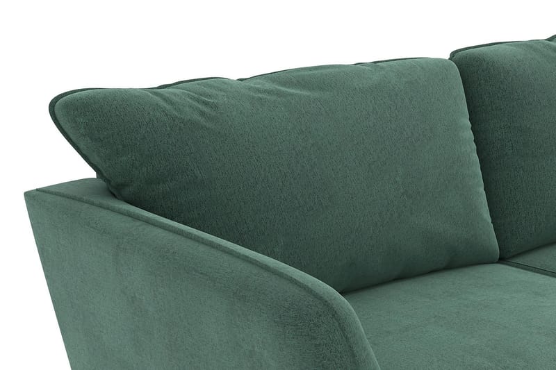 Trend Lyx 4-istuttava Vasenkätinen U-muotoinen Sohva Divaanilla ja Divaanituolilla Sametilla - Tummanvihreä - Huonekalut - Sohva - Divaanisohva