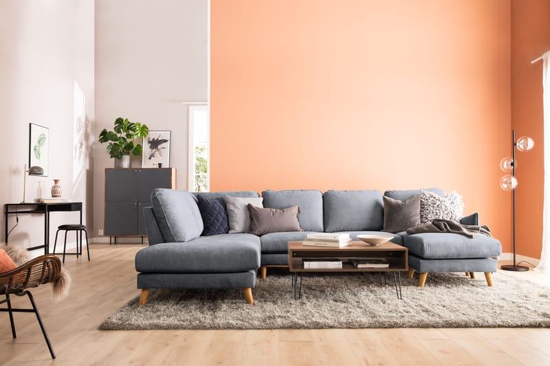 Trend Lyx U-sohva divaanilla Oikea - Tummanharmaa - Huonekalut - Sohva - Divaanisohva