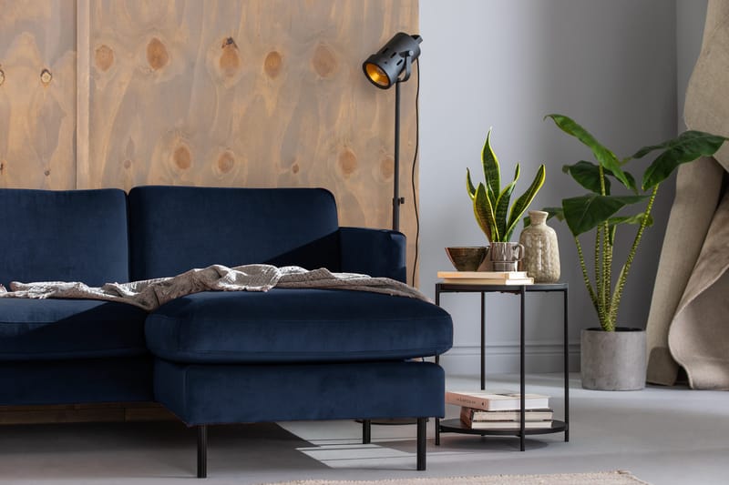 U-sohva Elion divaanilla Sametti Oikea - Sininen - Huonekalut - Sohva - U-Sohva