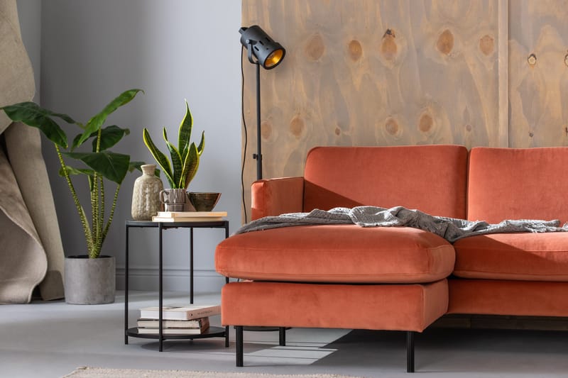 U-sohva Elion divaanilla Sametti Vasen - Roosa - Huonekalut - Sohva - U-Sohva