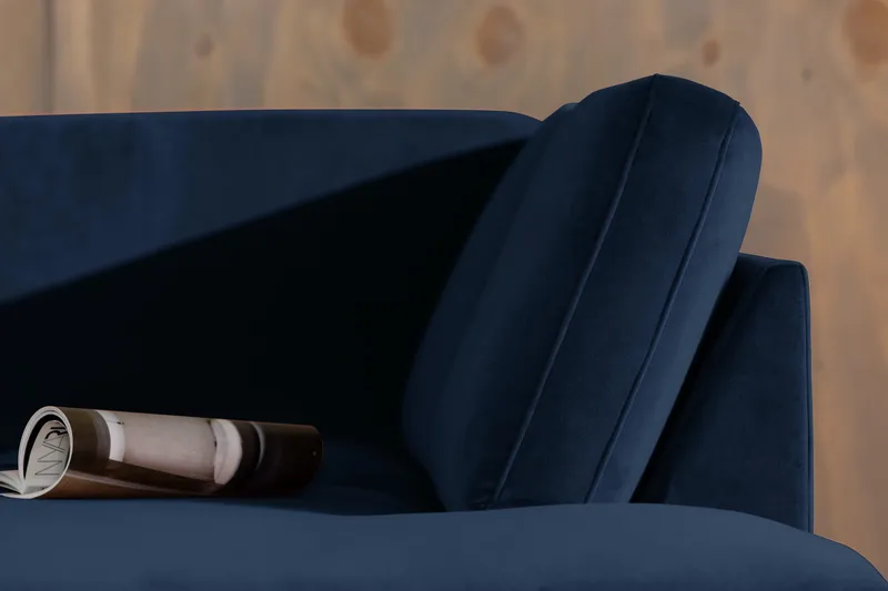 U-sohva Elion divaanilla Sametti Vasen - Sininen - Huonekalut - Sohva - U-Sohva