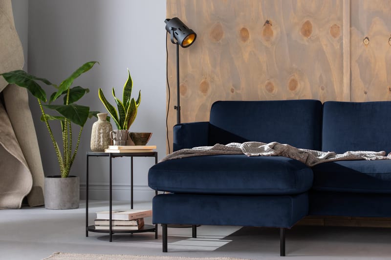 U-sohva Elion divaanilla Sametti Vasen - Sininen - Huonekalut - Sohva - U-Sohva