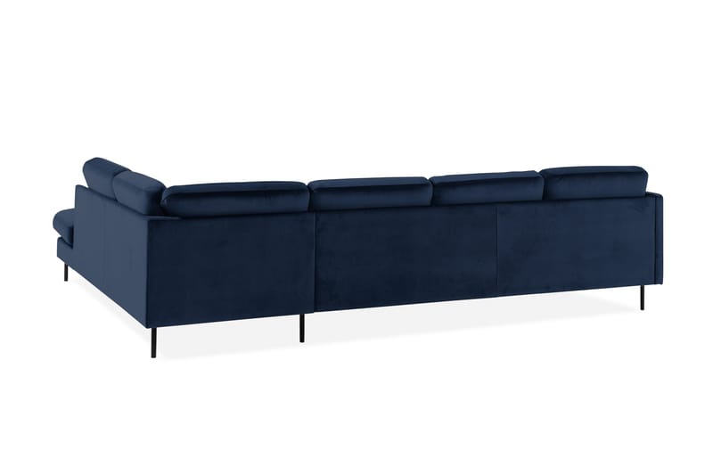 U-sohva Elion divaanilla Sametti Vasen - Sininen - Huonekalut - Sohva - U-Sohva