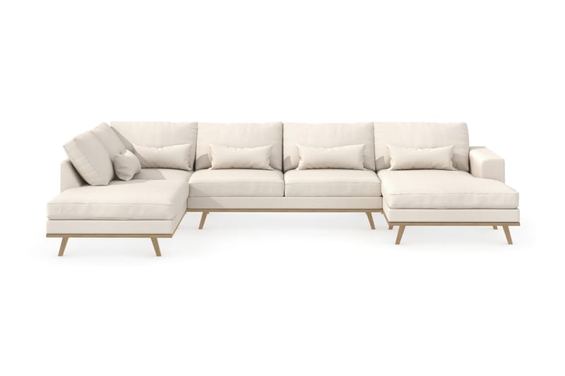 U-sohva Haga - Beige/Tammi - Huonekalut - Sohva - U-Sohva