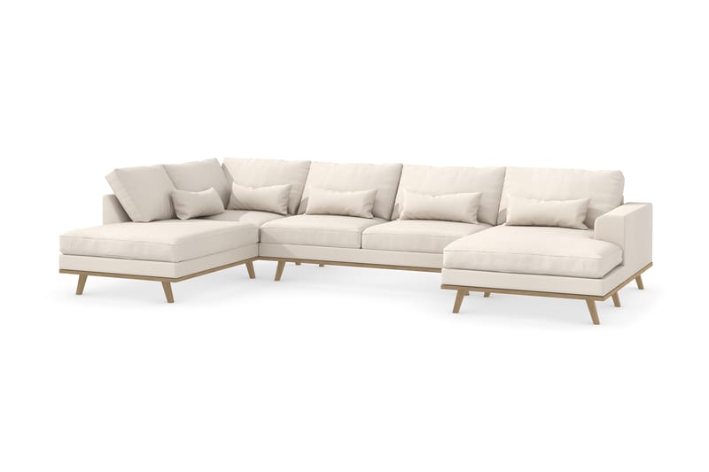 U-sohva Haga - Beige/Tammi - Huonekalut - Sohva - U-Sohva