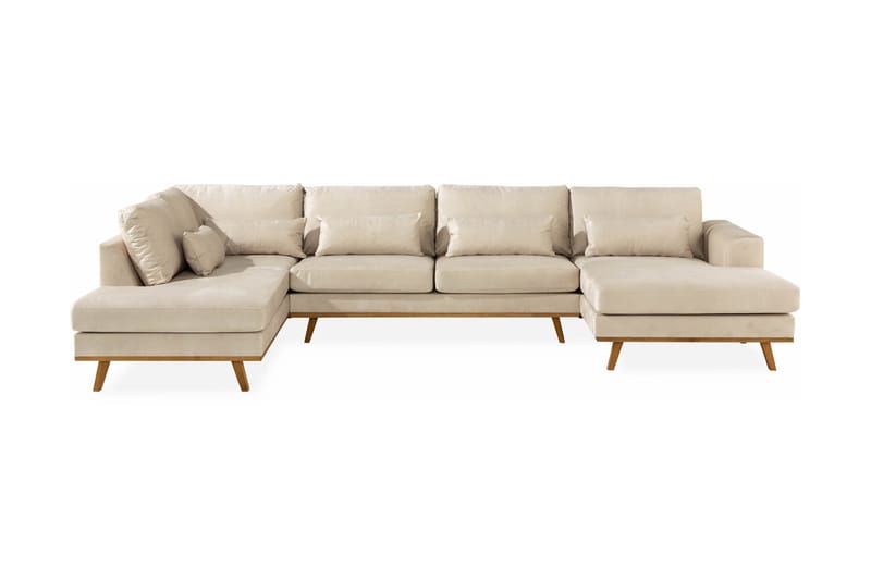 U-sohva Haga Sametti - Beige - Huonekalut - Sohva - U-Sohva