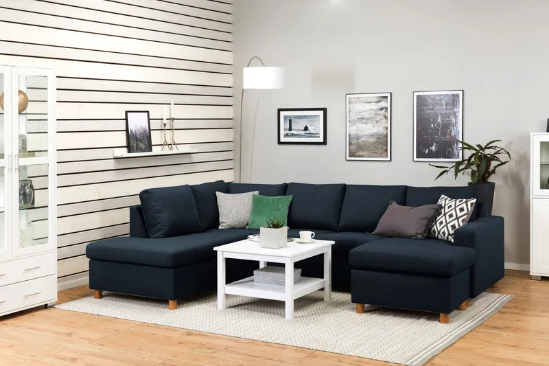 U-sohva Nevada Large Divaani Oikea - Tummansininen - Huonekalut - Sohva - U-Sohva
