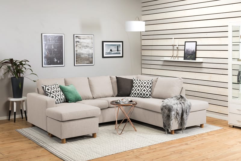 U-sohva Nevada Large Divaani Vasen - Beige - Huonekalut - Sohva - Divaanisohva