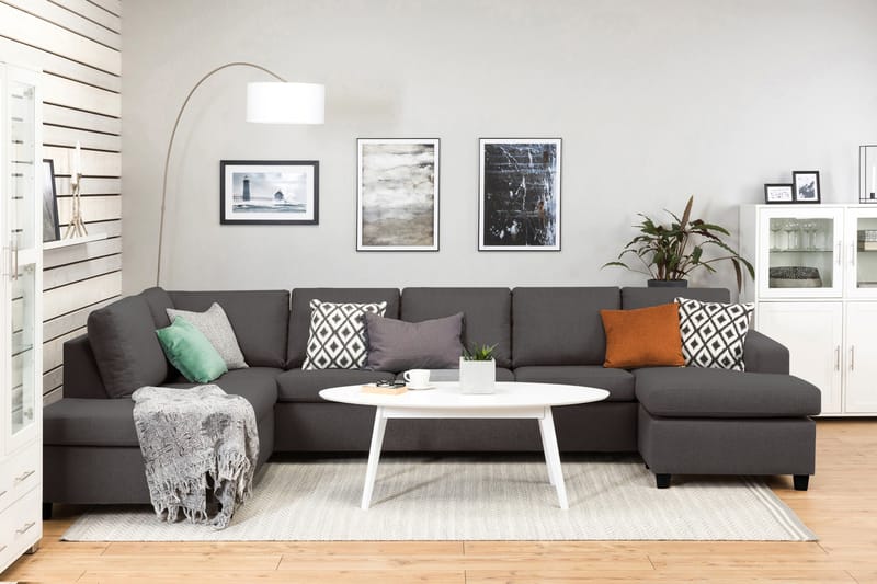 U-sohva Nevada XL Divaani Oikea - Tummanharmaa - Huonekalut - Sohva - Divaanisohva