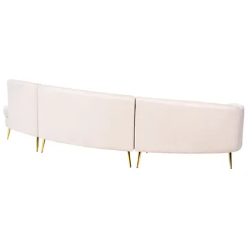 U:n muotoinen sohva Moss - Beige, Kulta - Huonekalut - Sohva - 4:n istuttava sohva