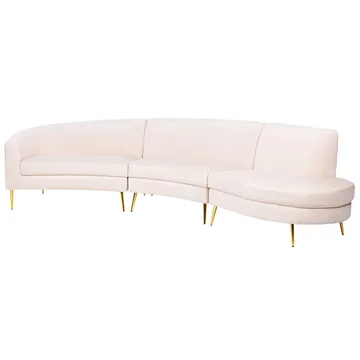U:n muotoinen sohva Moss - Beige, Kulta - Huonekalut - Sohva - 4:n istuttava sohva